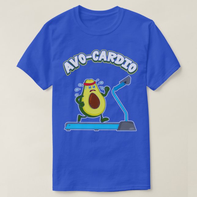 T-shirt Super amp Funny AvoCardio Avocado Cardio Pun Gym (Design devant)