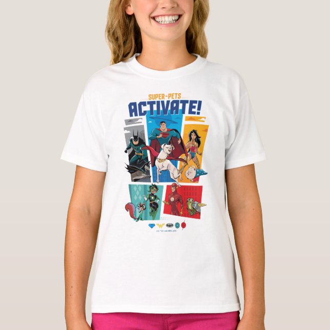 T-shirt Super-Animaux & Justice League - Activez ! (Devant)