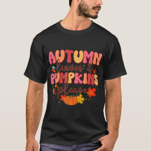 T-shirt Super Automne Feuilles Et Citrouilles S'Il Vous Pl