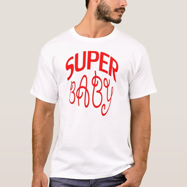 T-shirt super bébé rouge (Devant)