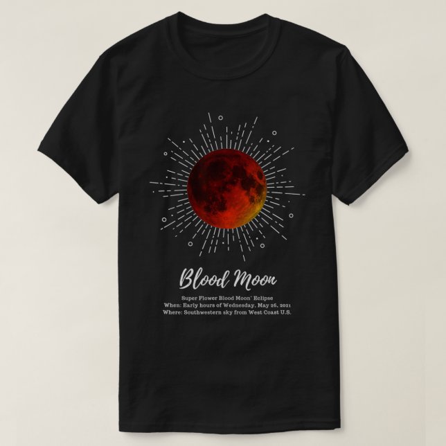 T-shirt Super Blood Moon 2021 (Design devant)