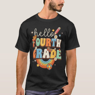 T-shirt Super Bonjour Vibes de quatrième année Retro Ensei