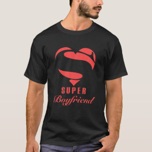 T-shirt Super Boyfriend Superhero Cadeau Famille Noël Co