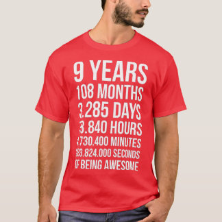 T-shirt Super cadeau 9e anniversaire pour 9 ans