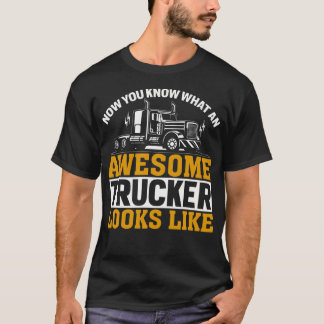 T-shirt Super Camionneur Conducteur de Camion Semi Autorou