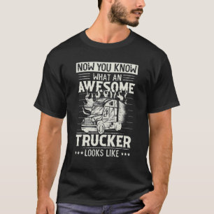 T-shirt Super Camionneur Conducteur de Semi-remorque 18 Ro
