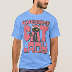 T-shirt Super Chat Lady Dessin amusant Kitty Kitten Animal