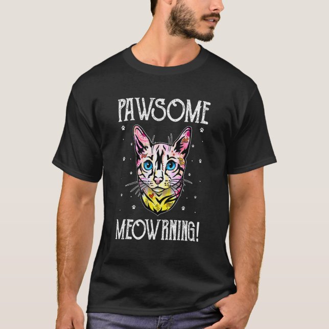 T-shirt Super Chat Matinal Félin Kit Positivité Chat Posit (Devant)