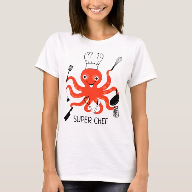 T-shirt Super Chef Octopus (Devant)