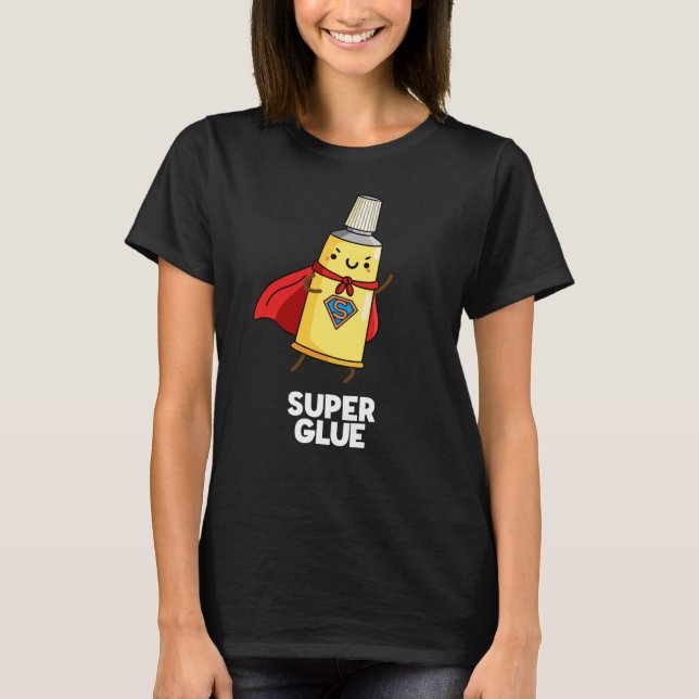 T-shirt Super Colle Funny Super Hero Pun Dark BG (Devant)