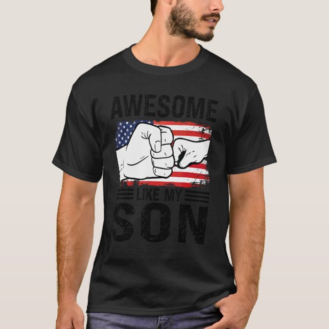 T-shirt Super Comme Mon Fils Papa Père (Devant)