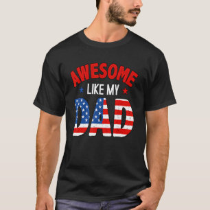 T-shirt Super Comme Mon Père Avec Drapeau Pour Papa Hommes