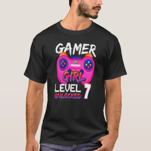 T-shirt Super Contrôleur Jeux Vidéo Niveau 7 Ga Déverrouil