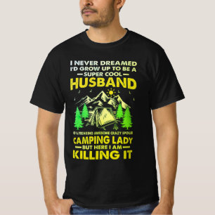 T-shirt Super Cool Mari de Camping Lady Funny Camper