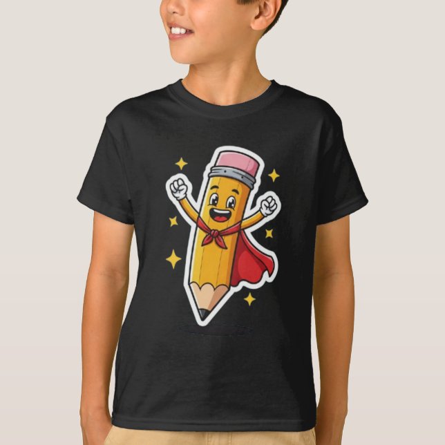 T-shirt Super crayon : Le héros de la créativité ! (Devant)
