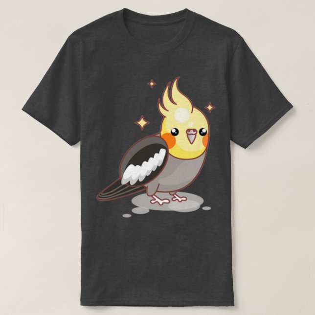 T-shirt Super Cute Cockatiel Parrot (Design devant)