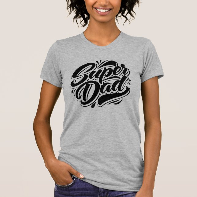 T-shirt Super Dad Hero Typography Design-67888 Hoodie (Devant)