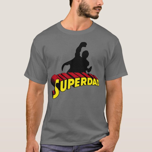 T-shirt Super Dad. Super Papa. Súper Papá (Devant)