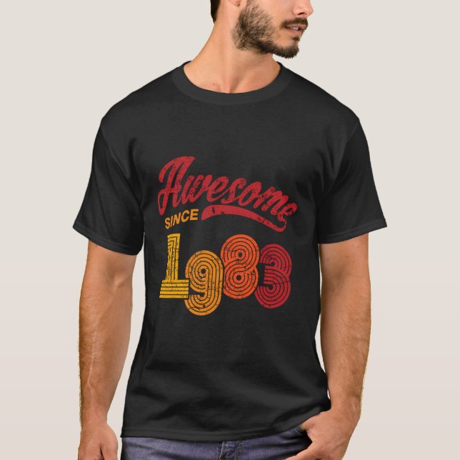 T-shirt Super Depuis 1983 36 Ans 36E Anniversaire Cadeau (Devant)