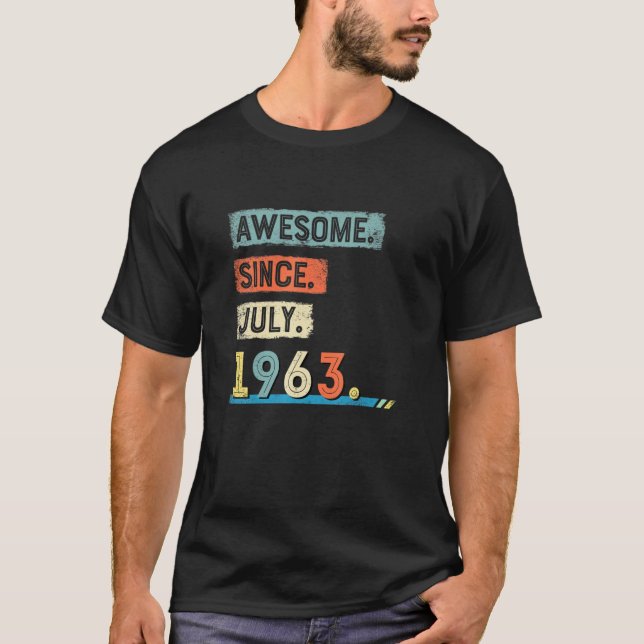 T-shirt Super depuis août 1963 Anniversaire Hommes 1 (Devant)