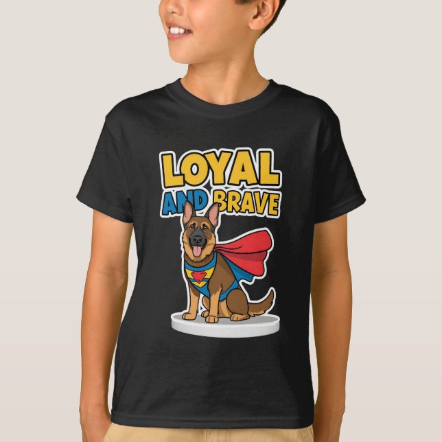 T-shirt Super Dog Loyal et Brave Artwork (Devant)