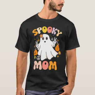 T-shirt Super Éffrayant Maman Fantôme Boo Halloween Costum