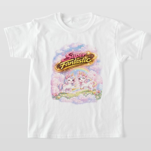 T-shirt Super Fantastique Licorne Time (Poser)