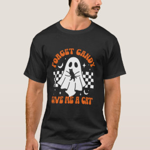 T-shirt Super Fantôme Chat Noir Oubliez Les Bonbons Donnez