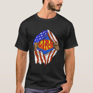 T-shirt Super Fire Watch Hero Job
