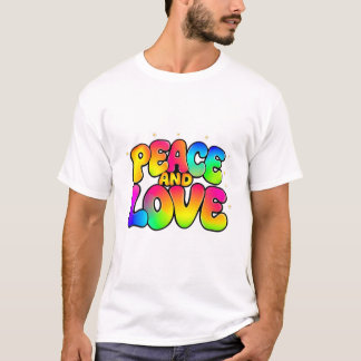 T-shirt Super Fleur Power Paix Aimer Tee