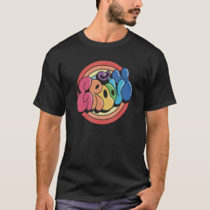 T-shirt Super Funky Vintage Rainbow Circle