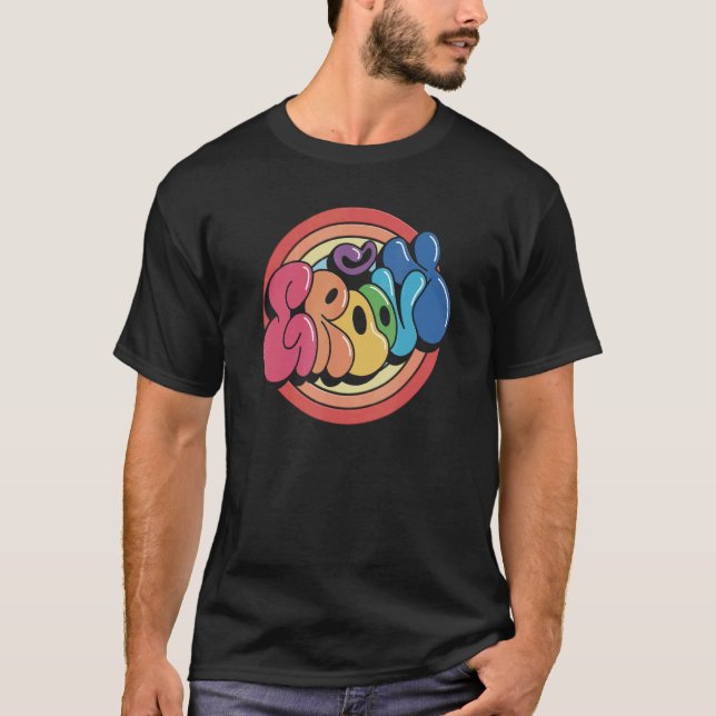 T-shirt Super Funky Vintage Rainbow Circle (Devant)