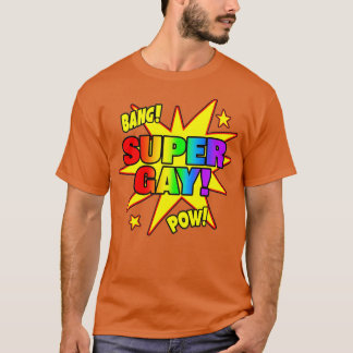 T-shirt Super Gay Super Power Funny LGB Gay pride Cadeau 