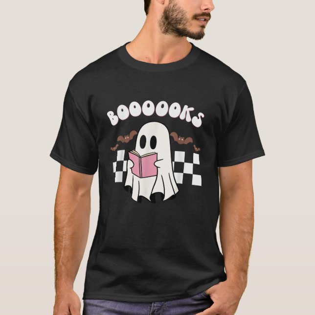 T-shirt Super Ghost Boooooks École Bibliothécaire Enseigna (Devant)