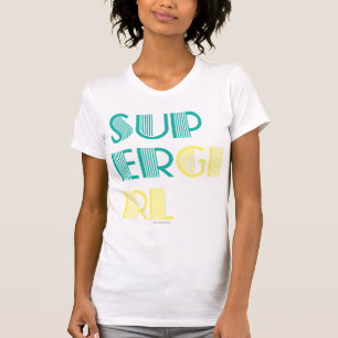 T-shirt Super girl Green and Yellow