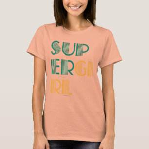 T-shirt Super girl Green and Yellow