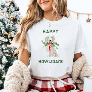 T-shirt Super Golden Retriever Happy Howlidays Noël