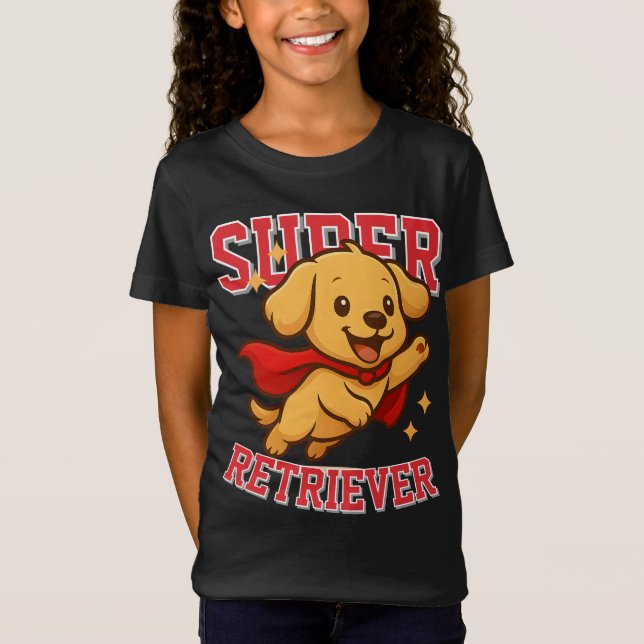 T-Shirt Super Golden Retriever Superhero Unisex Homme Femm (Devant)