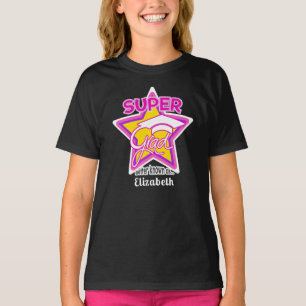 T-shirt Super Grad Pink-On Dark-Personnaliser le nom et l'