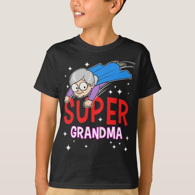 T-shirt Super grand-mère superhero grand-mère grand-mère N (Devant)