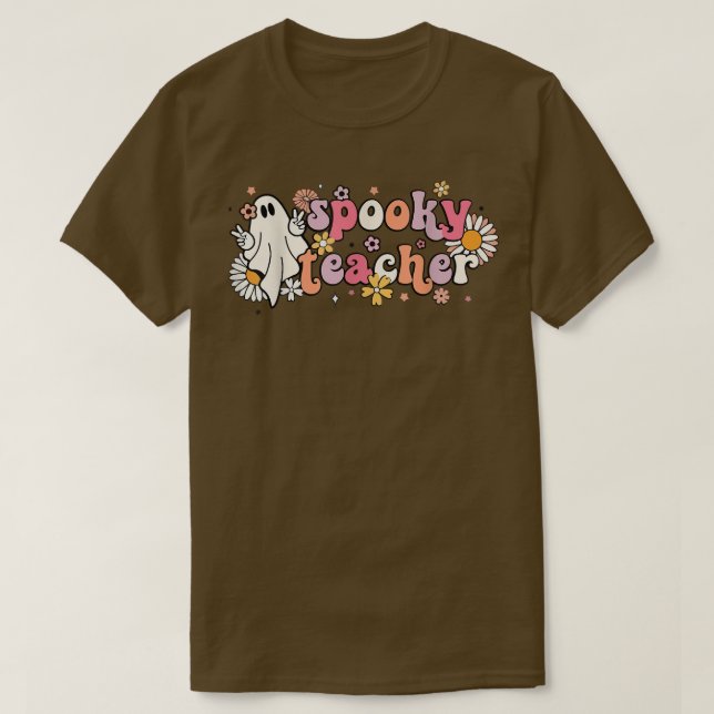 T-shirt Super Halloween Enseignant Éffrayant Trick Ou Ense (Design devant)