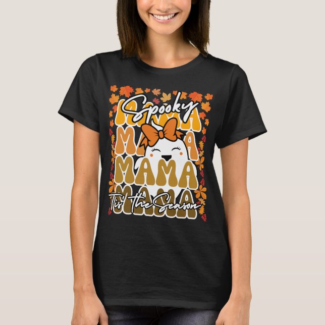 T-shirt Super Halloween Mama Fall mignonne Ghost Funny (Devant)