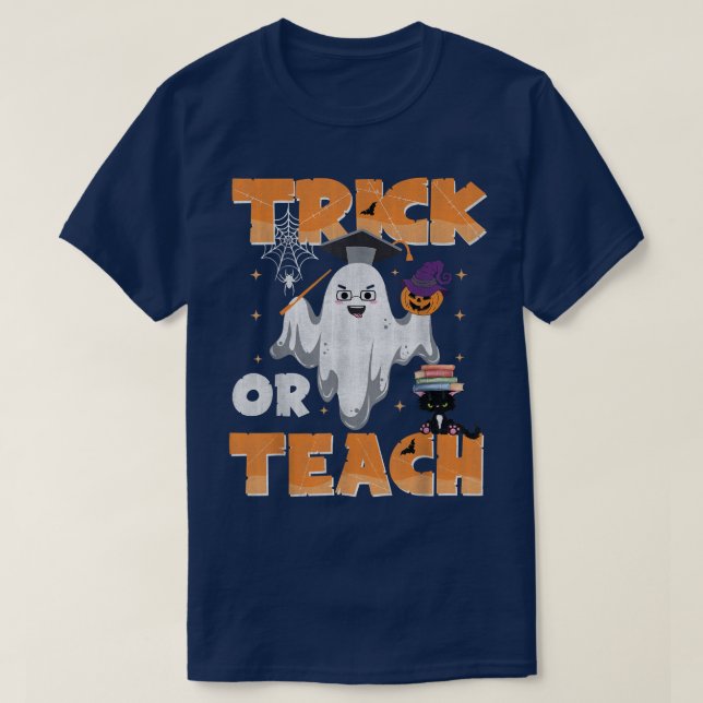 T-shirt Super Halloween Trick Ou Enseigner Enseignant Éffr (Design devant)
