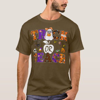 T-shirt Super Halloween Tricoter ou enseigner Retro Maillo