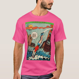 T-shirt Super Hero Secourt Action vieilles bandes dessinée