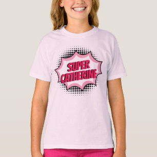 T-shirt Super Héros Comic Style de livre Girl Rose