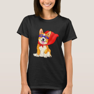 T-shirt Super Héros Corgi Mignon Super-héros Chien En Cape