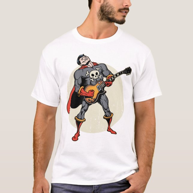 T-shirt Super héros de guitare (Devant)