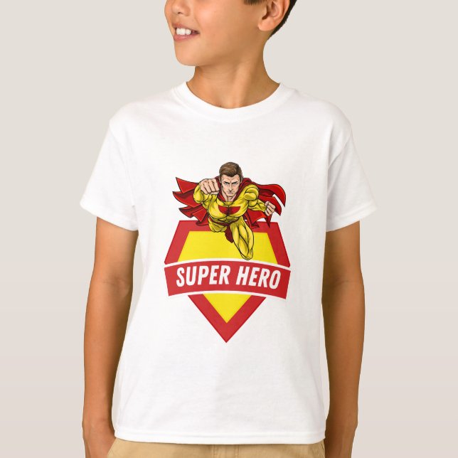 T-shirt Super héros enfants rouge (Devant)