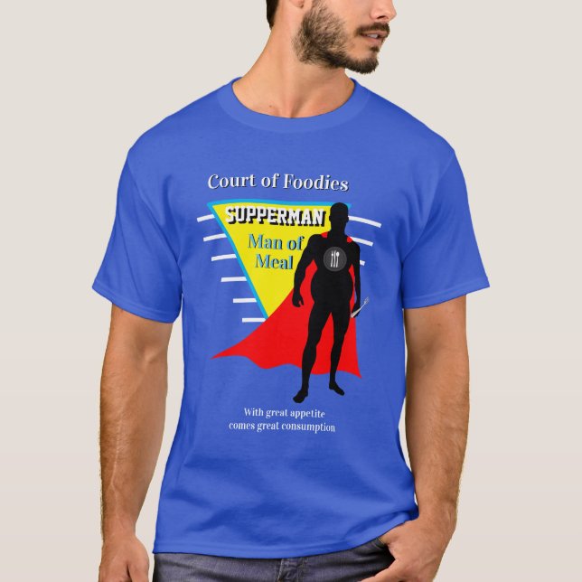 T-shirt Super Héros Foodie SUPPERMAN MAN DE REPAS Nouveaut (Devant)